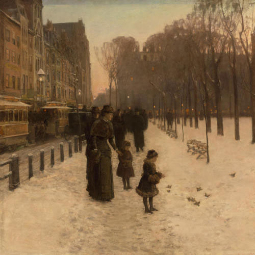 Childe Hassam, At Dusk (Boston Common at Twilight), 1885-86