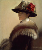 Gretchen Woodman Rogers - Woman in a Fur Hat, about 1915
