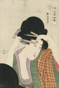 Kitagawa Utamaro - Shaving the Eyebrows, 1802-03