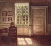 Vilhelm Hammershoi - Woman in an Interior, 1909