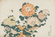 Katsushika Hokusai - Chrysanthemums and Horsefly, about 1833–34
