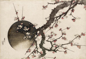 Katsushika Hokusai - Plum Blossoms and Moon, 1803