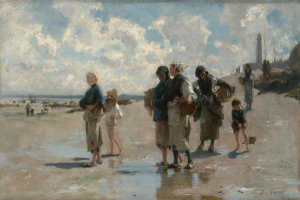 John Singer Sargent - Fishing for Oysters at Cancale, 1878