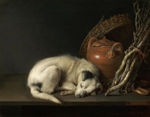 Gerrit Dou - Dog at Rest, 1650