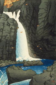 Kawase Hasui - Yuhi Falls at Shiobara (Shiobara Yuhi no taki), 1920