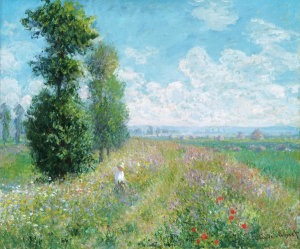 Claude Monet - Meadow with Poplars, about 1875