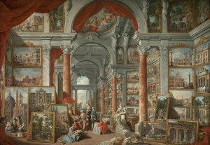 Giovanni Paolo Pannini - Picture Gallery with Views of Modern Rome, 1757