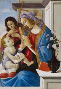 Sandro Botticelli - Virgin and Child with Saint John the Baptist, about 1500