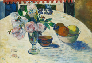 Paul Gauguin - Flowers and a Bowl of Fruit on a Table, 1894