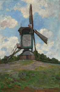 Piet Mondrian - Post Mill at Heeswijk-Side View, 1904