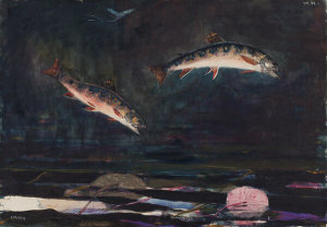 Winslow Homer - Leaping Trout, 1889