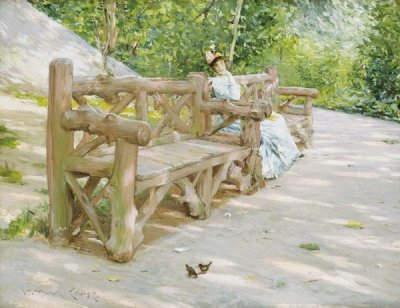 William Merritt Chase - Park Bench, about 1890