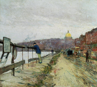 Childe Hassam - Charles River and Beacon Hill, about 1892