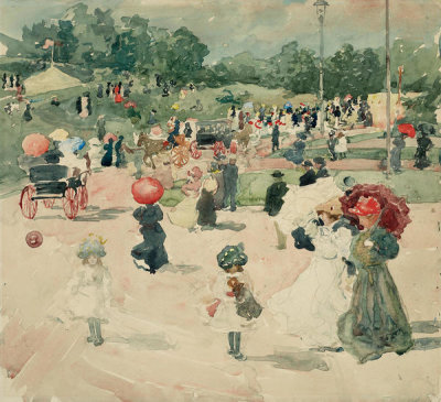 Maurice Brazil Prendergast - Carnival, Franklin Park, Boston, 1897
