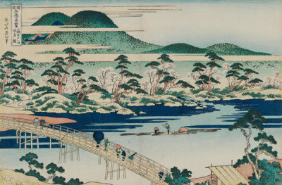 Katsushika Hokusai - The Togetsu Bridge at Arashiyama in Yamashiro Province, about 1834