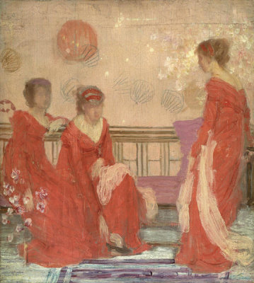 James Abbott McNeill Whistler - Harmony in Flesh Colour and Red, about 1869