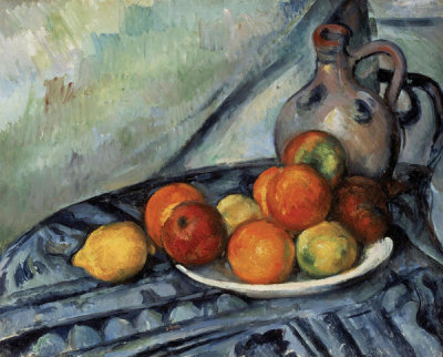 Paul Cézanne - Fruit and a Jug on a Table, about 1890-94
