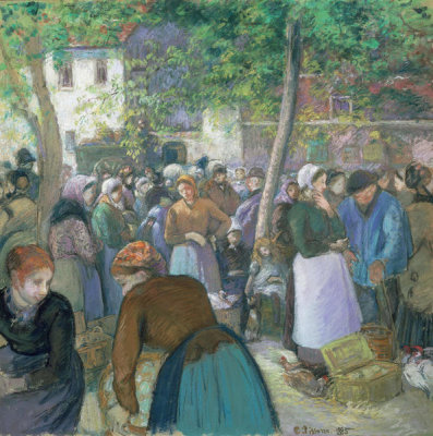 Camille Pissarro - Poultry Market at Gisors, 1885