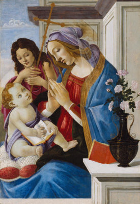 Sandro Botticelli - Virgin and Child with Saint John the Baptist, about 1500