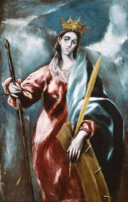 El Greco (Domenikos Theotokopoulos) - Saint Catherine, 1610-14