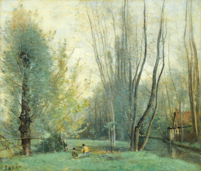 Jean-Baptiste-Camille Corot - Morning near Beauvais, about 1855-65