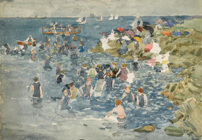 Maurice Brazil Prendergast - Bathing, Marblehead, 1896–97