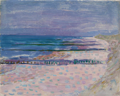 Piet Mondrian - Beach with Five Piers at Domburg, 1909