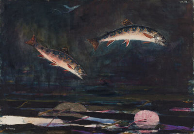 Winslow Homer - Leaping Trout, 1889