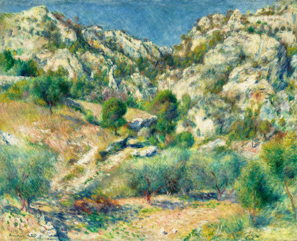 Rocky Crags at L'Estaque, 1882 by Pierre-Auguste Renoir - Paper Print ...